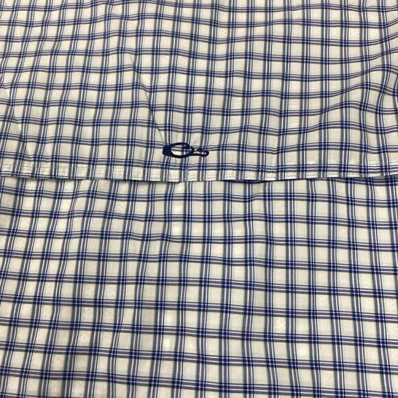Drake Waterfowl Shirt Mens Small Blue Checkered Short Sleeve Vented Breathable - Picture 11 of 12